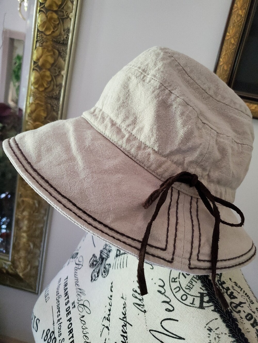 REI Hemp Cotton Bucket Sun Hat Beige Khaki Brown Size S/M